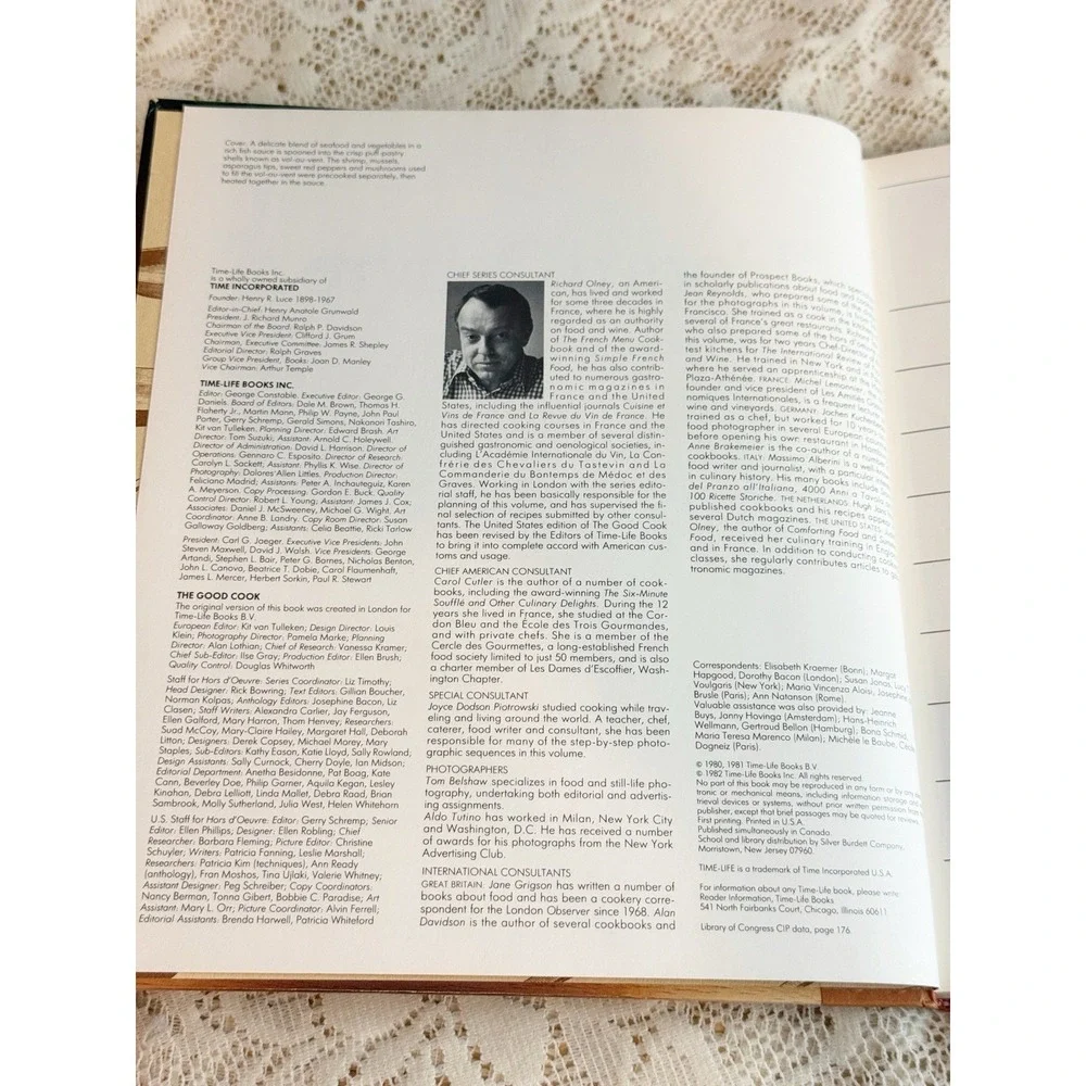 The Good Cook 1982 Hors D'oeuvre Hardcover Cookbook Time Life Books
